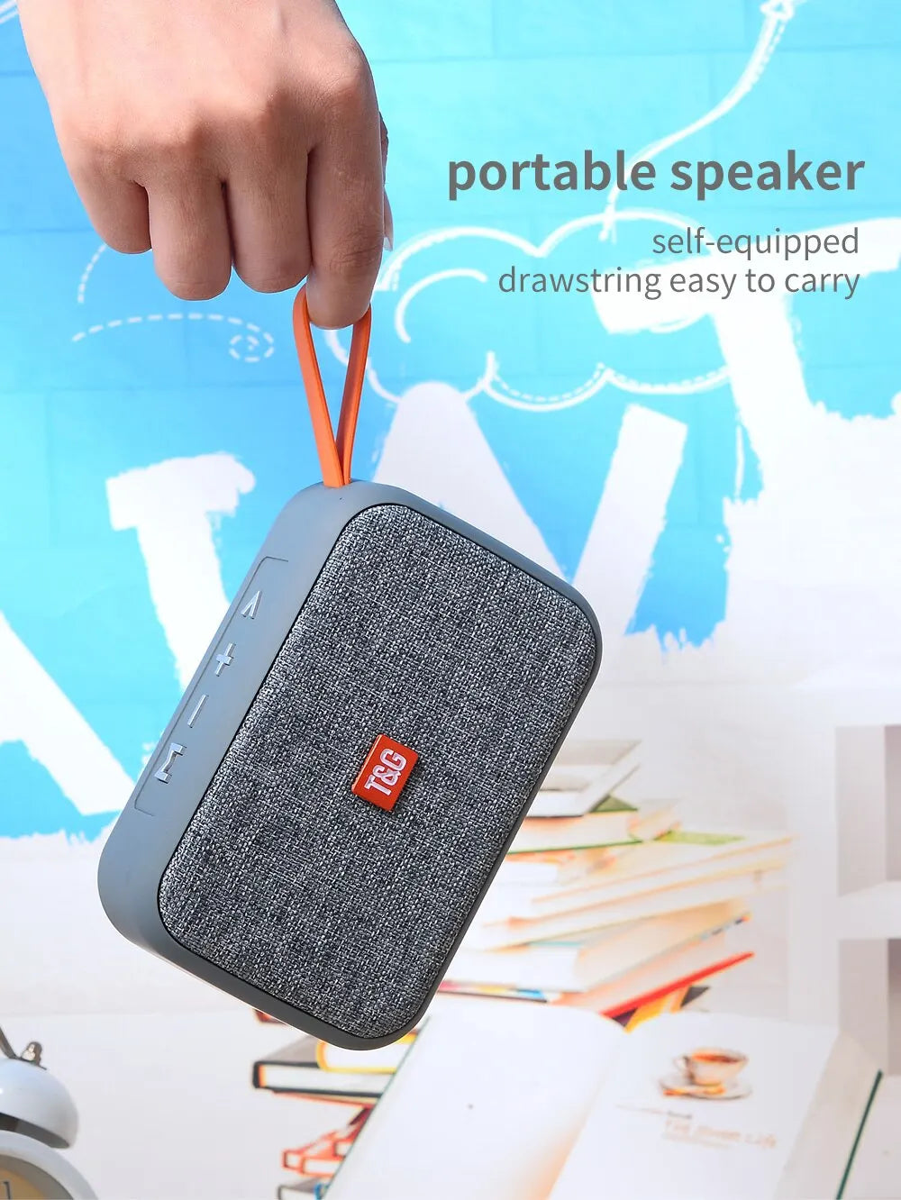 Speaker TG506 Portable Mini Wireless Soundbar Bluetooth 5.0 Outdoor Indoor HIFI Loudspeaker Support TF Card FM Radio Waterproof