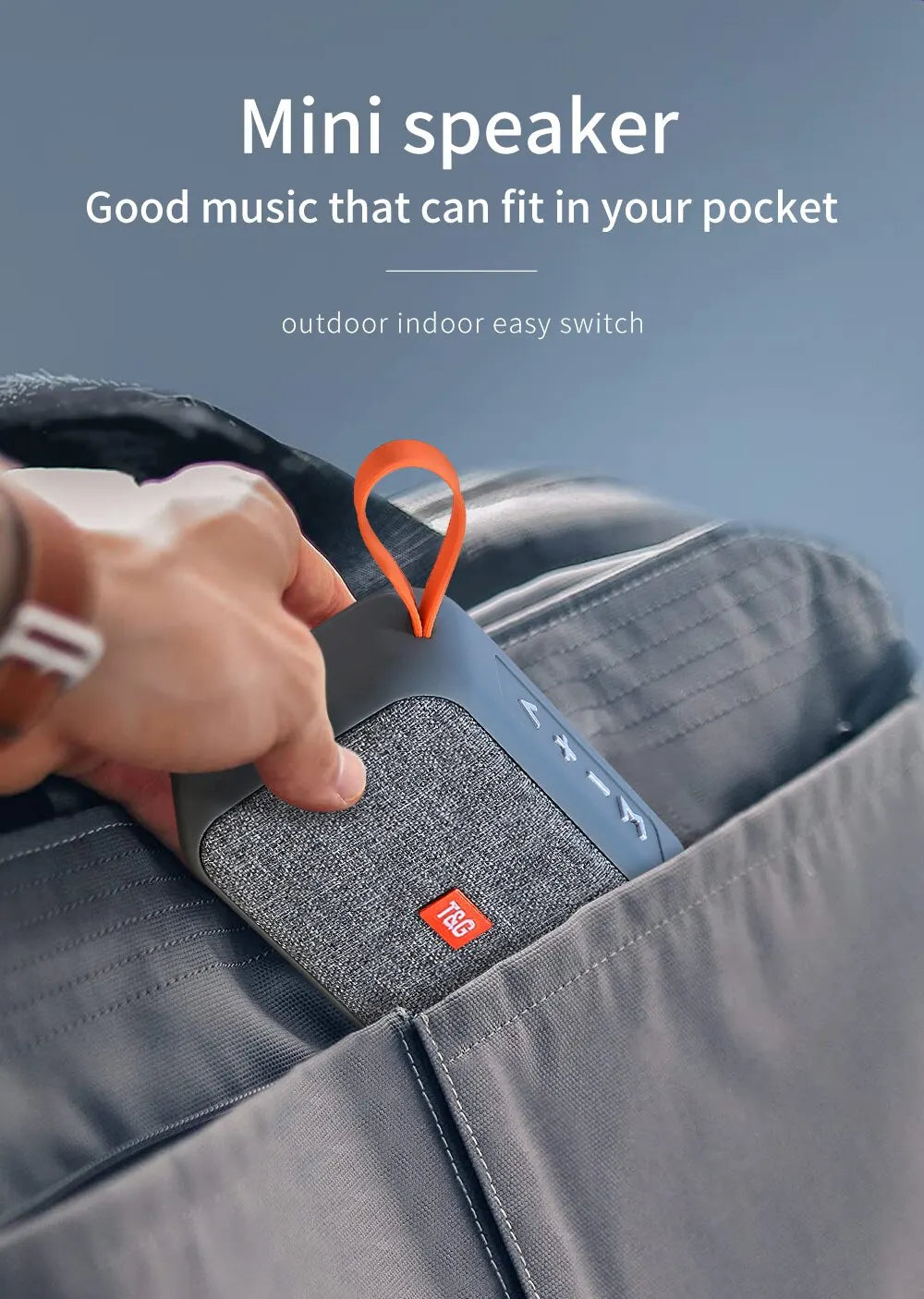 Speaker TG506 Portable Mini Wireless Soundbar Bluetooth 5.0 Outdoor Indoor HIFI Loudspeaker Support TF Card FM Radio Waterproof