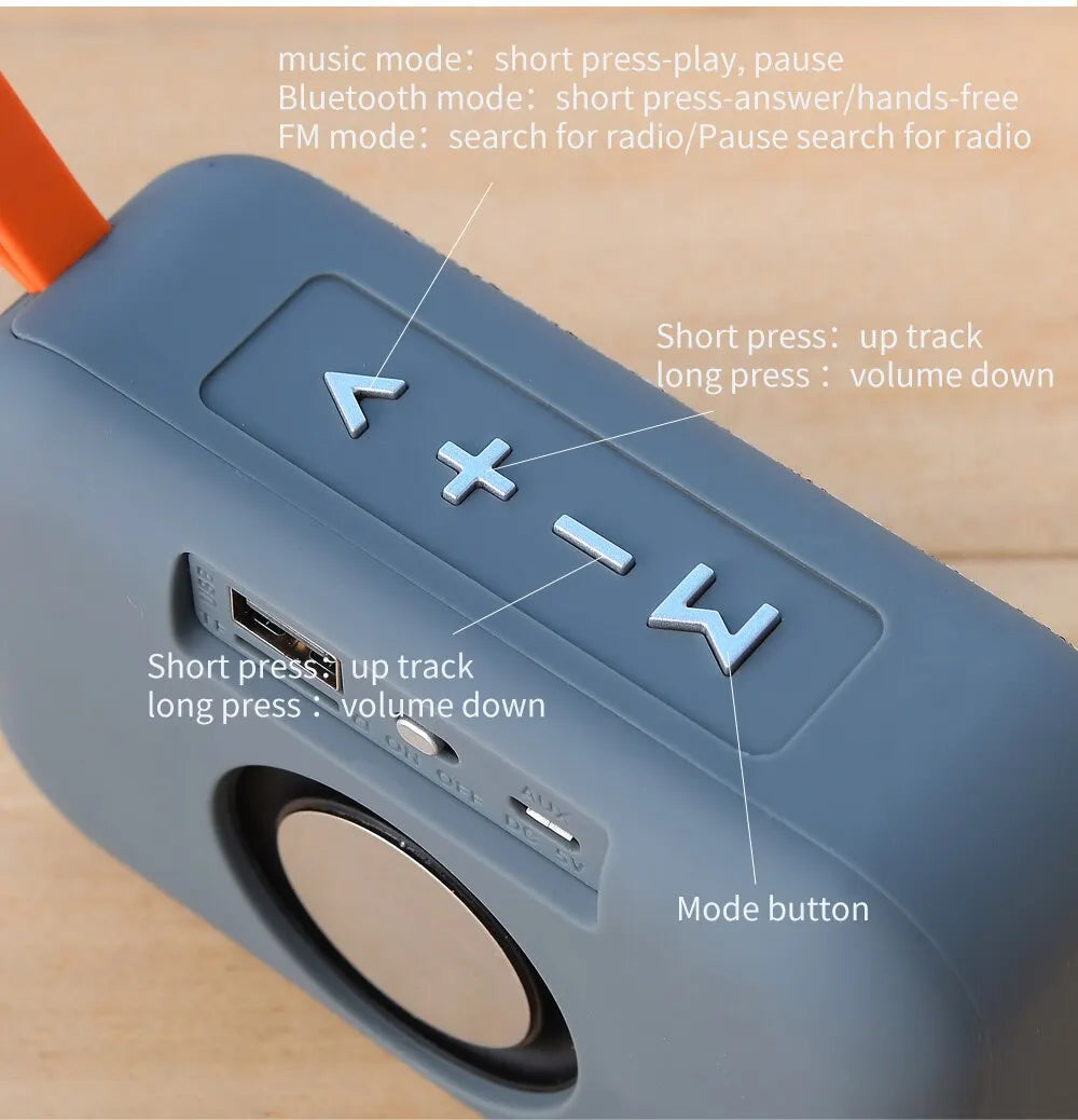 Speaker TG506 Portable Mini Wireless Soundbar Bluetooth 5.0 Outdoor Indoor HIFI Loudspeaker Support TF Card FM Radio Waterproof