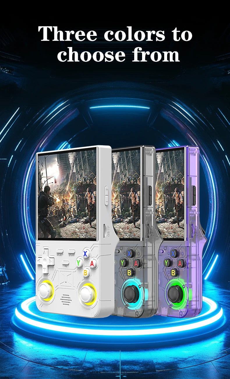 R36 Ultra Console Portable Retro Game 4‘’ IPS Screen Handheld Game Players Emulator Pocket Video Player 64G/128G 20000+ Games