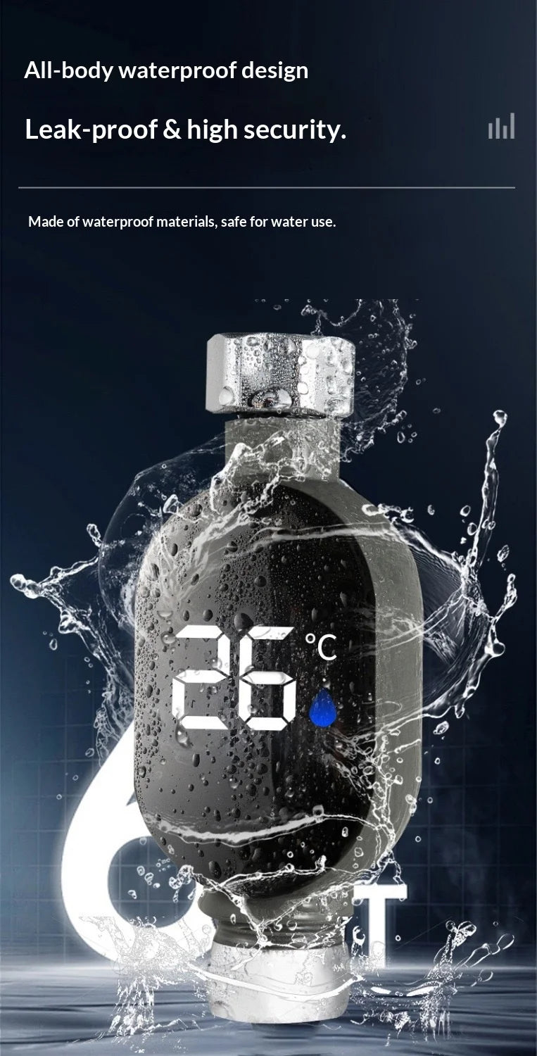 Shower Head Thermometer Shower Temperature Sensor Shower Accessory Display Home Water Temperature Display Shower Thermometer