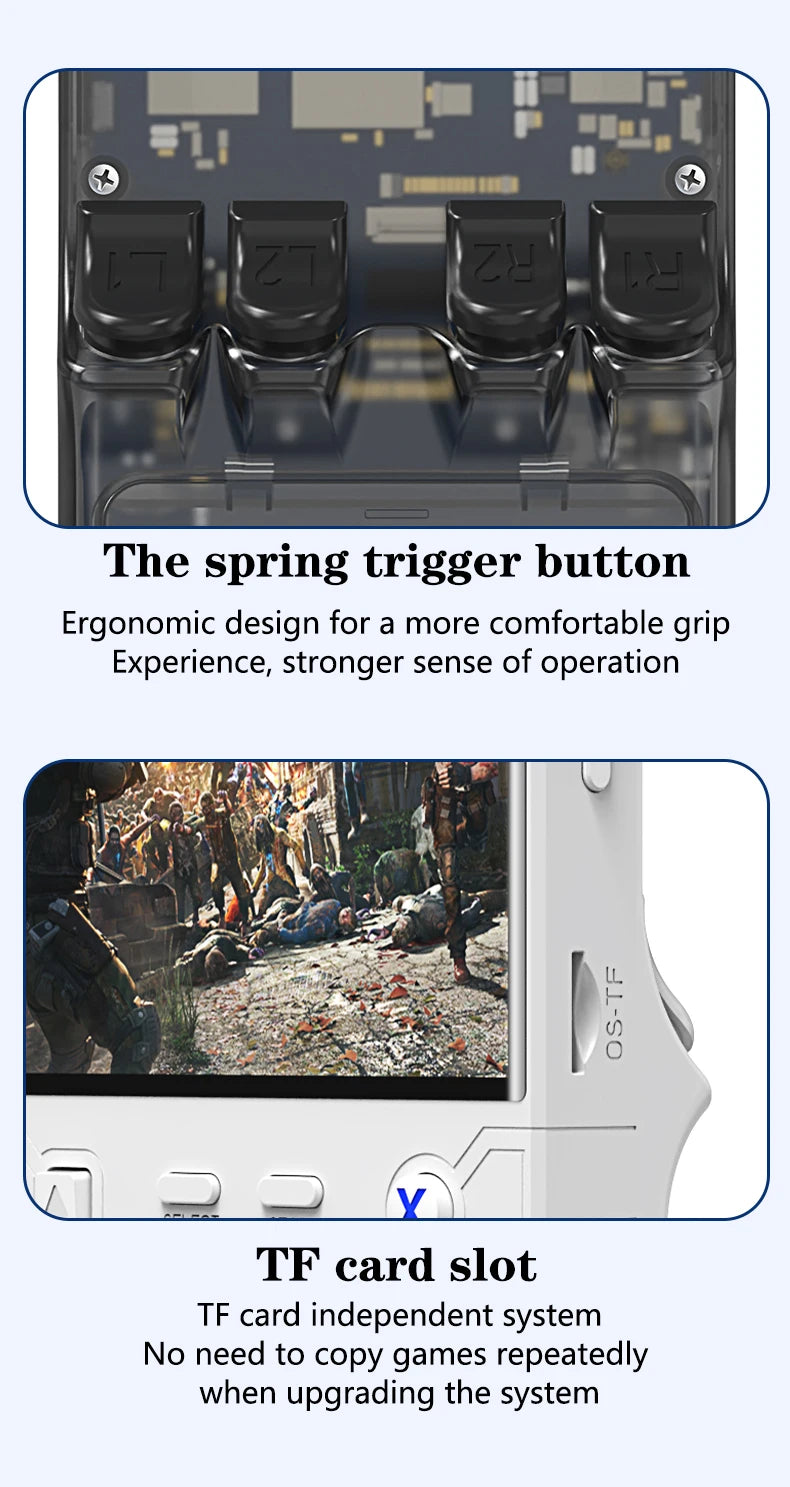 R36 Ultra Console Portable Retro Game 4‘’ IPS Screen Handheld Game Players Emulator Pocket Video Player 64G/128G 20000+ Games