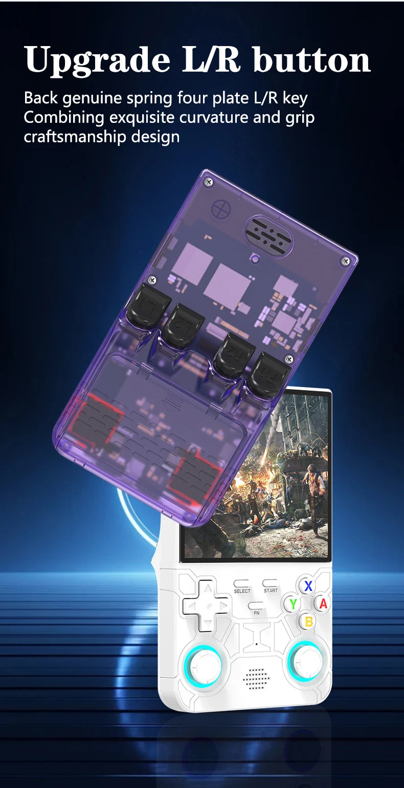 R36 Ultra Console Portable Retro Game 4‘’ IPS Screen Handheld Game Players Emulator Pocket Video Player 64G/128G 20000+ Games