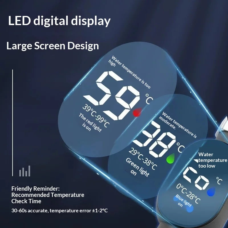 Shower Head Thermometer Shower Temperature Sensor Shower Accessory Display Home Water Temperature Display Shower Thermometer